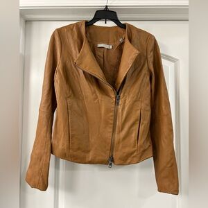 Vince chestnut Brown 100% Leather Jacket